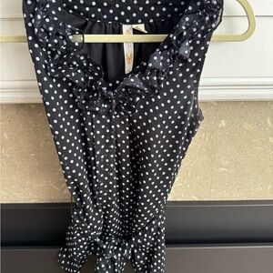 Diva Black and White Polka Dot Top